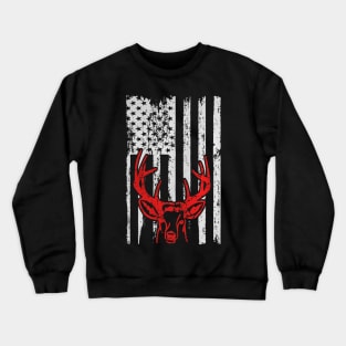 HUNTING HUNTER OUTDOORS USA FLAG PRIDE Crewneck Sweatshirt